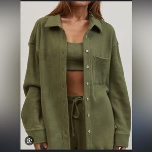COPY - Donni Thermal button down sage